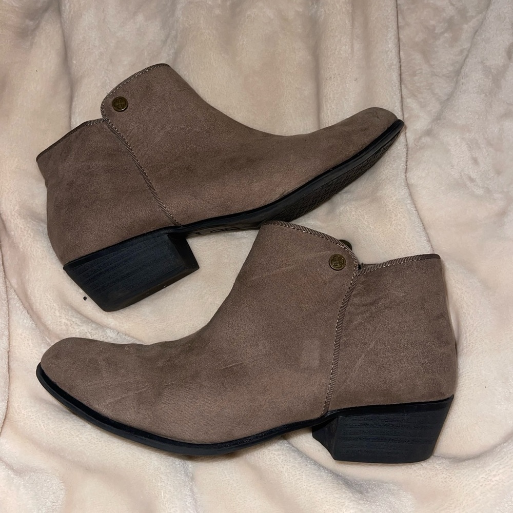 Brown Suade Booties